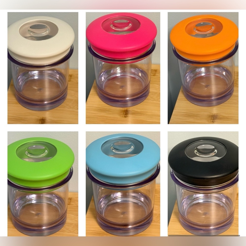 Qualy Design .5 L Plastic Kitchen Pantry Storage Jars NEW - PICK YOUR COLOR!